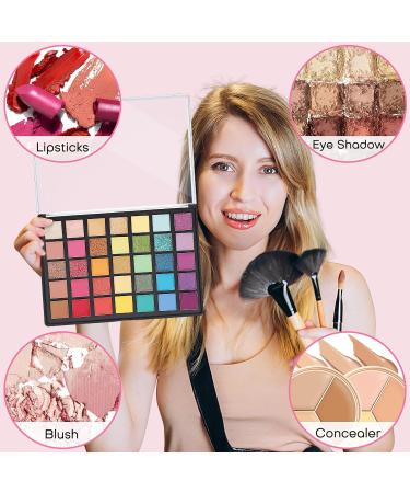 2PCS Large Magnetic Makeup Palettes | DIY Cosmetic Storage Boxes for Eyeshadow & Lipstick | Portable 9.3x6.6 Hardshell Cases - Buy Online on GoSupps.com