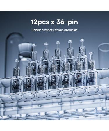 Yohoofen Microneedling Cartridge 12Pcs 36-Pin Replacement Cartridges - Buy Online on GoSupps.com