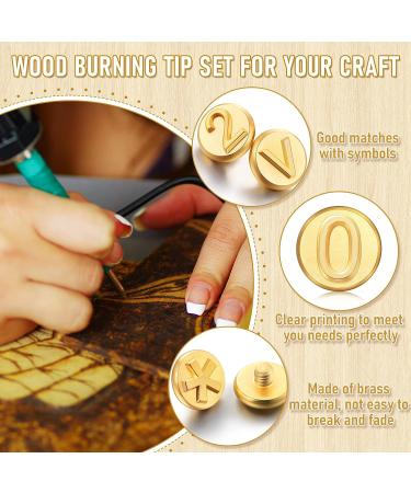 56 Pieces Wood Burning Tip Letter Wood Burning Tip Set Including Alphabet Number Symbol for Wood Burner Craft DIY Embossing Carving Wood Burning - Buy Online on GoSupps.com