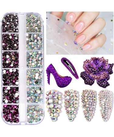 10,500 AB Flatback Rhinestones Kit with Tweezer & Brush - Nail Art, Makeup, Crafts - Buy Online on GoSupps.com