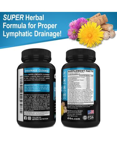 Lymphatic Drainage Supplements - Herbal Cleanse Pills with Echinacea Ginger & More for Lymph Node Detox | International Shipping - Buy Online on GoSupps.com