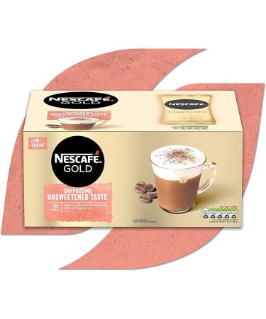 Nescafe Gold Cappuccino Unsweetened Taste Instant Coffee Tin 1 kg & NESCAFE Gold Cappuccino Unsweetened Taste Sachets - 50 x 14.2g - Buy Online on GoSupps.com