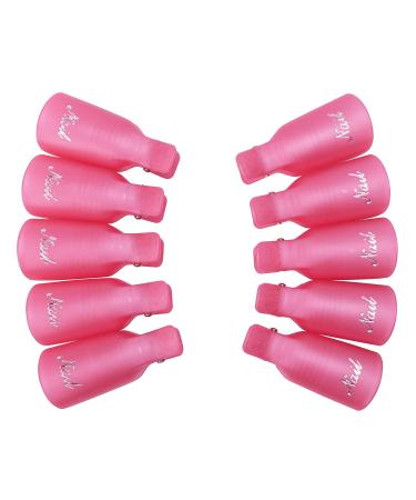 Gospire 10 Pcs Plastic Nail Clip for Gel Polish Remover - Pink - Buy Online on GoSupps.com
