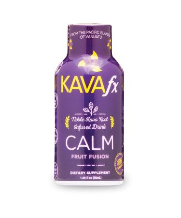 KavaFx - Calm Kava Shot | Premium Vanuatu Noble Kava Root Extract | 500mg Active Kavalactones per Bottle | Natural Anxiety Relief, Sleep Aid & Stress Relief Supplement | Vegan