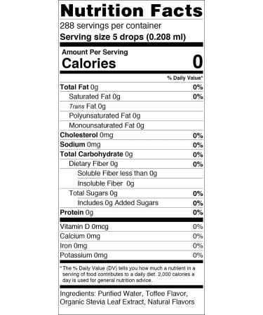 SweetLeaf Sweet Drops Liquid Stevia Sweetener English Toffee - 2 oz (Pack of 2) | Natural Sugar-Free Sweetener - Buy Online on GoSupps.com
