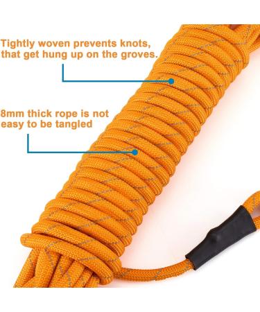Dog Training Lead Long 15m / 50FT Dog Line Extra Long Heave Duty Reflective Dog Leash for Small Medium Large Dogs Tracking Recall Training Outdoor L: 15m / 50ft Orange - Buy Online on GoSupps.com