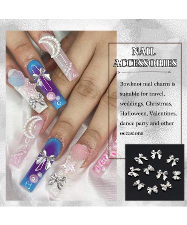 Nayyana 50 PCS Arch Nail Charms | 3D Silver Nail Art Charms & Alloy Straps | DIY Nail Decoration Stones - Buy Online on GoSupps.com