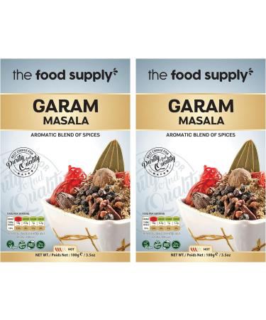 2022-23 Great Taste Award Winner! TFS Garam Masala (2x100g) - All Natural Salt-Free, Vegan, Gluten Friendly Artisan Spice Mixes - Non-GMO - Buy Online on GoSupps.com