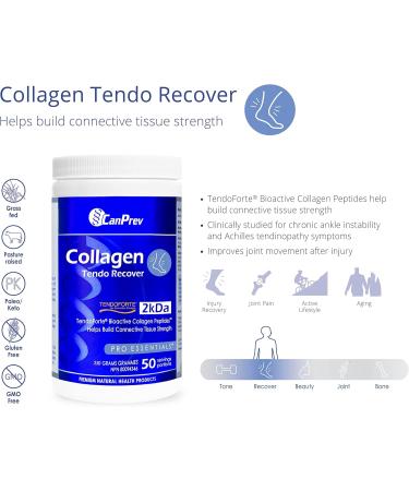 CanPrev - Collagen Tendo Recover 250g Powder - Helps to Reduce Joint Pain Associated with Osteoarthritis - Athletic Support - Bioactive Collagen Peptides Helps Build Connective Tissue Strength - Buy Online on GoSupps.com