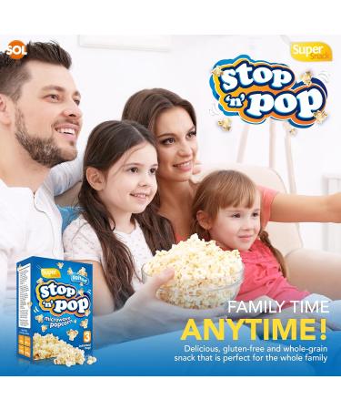 SOL 48pk Salted Flavour Microwave Popcorn Bags Bulk Salted Popcorn Popping Pop Corn Kernels for The Family Flavoured Popcorn Kernels Popcorn Microwave (16 Boxes with 3 Bags Per Box) - Buy Online on GoSupps.com