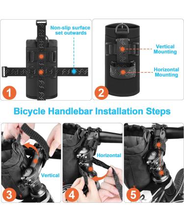 DESIGN WISH 2-Pack 24oz Bicycle Bottle Holder - Screwless Beverage Holder for Bikes - Black Water Bottle Bracket & Mains Bag Compatible (591ml) - Buy Online on GoSupps.com