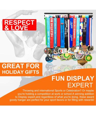 Black Steel Sports Medal Hanger Rack - Display Award Medals for All Sports | Running Race Medal Holder - BLACK KINGS - Buy Online on GoSupps.com
