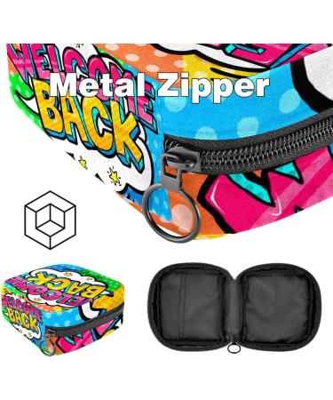 Buy Welcome Back Women Binding Surface Pocket - Large Menstruation Cup Bags with Zipper | Period Inserts & Tampon Storage | Multi-Colored for Girls & Women - Buy Online on GoSupps.com