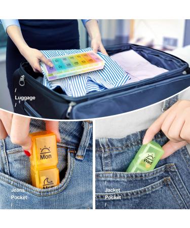 AUVON iMedassist Weekly Pill Organizer - Moisture-Proof 7 Day Case for AM/PM Vitamins, Fish Oil, Supplements - Buy Online on GoSupps.com