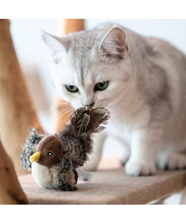 Gigwi Interactive Cat Toy - Real Chirping Bird Sound | Feather & Plush Design for Indoor Cats | Relieves Boredom - Buy Online on GoSupps.com