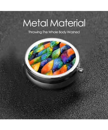 Rainbow Fish Scaleround Pill Box | 3 Compartment Portable Organizer for Travel & Purse - Buy Online on GoSupps.com