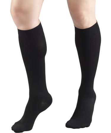 Truform HMNA 9808 Compression Stockings - 15-20 mmHg Below Knee Closed Toe Black - Men & Women - Medium Size (1 Pair) - International Shipping Available - Buy Online on GoSupps.com