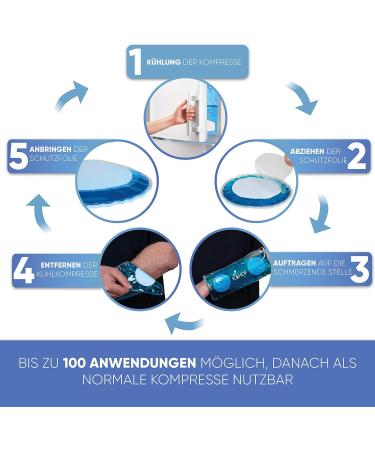 ICEHOF Self-Adhesive Cooling Pads | Set of 3 Reusable Gel Compresses for Pain Relief | Ideal for Injuries Swelling & Tension - International Shipping Available - Buy Online on GoSupps.com
