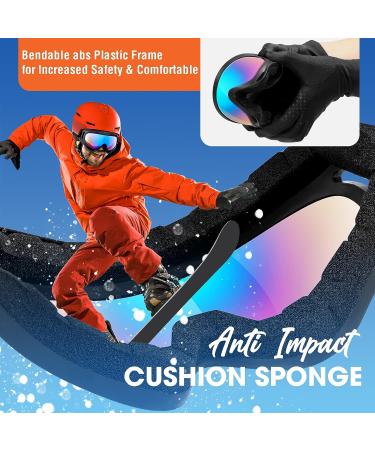 MAMBAOUT 2-Pack Snow Ski Goggles - Multicolor Lenses - Unisex Youth & Kids Fit - Buy Online on GoSupps.com