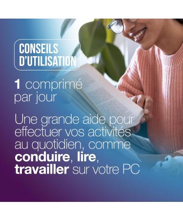 Eye Supplement- Contains Lutein Zeaxanthin Zinc Blueberry Extract and Vitamin A E and B12 - Eye Strain Maculopathy Dry and Tired Eyes - 60 Tablets - Buy Online on GoSupps.com