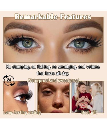 Black Blue Brown Purple Mascara 4PCS Waterproof Tubing Liquid Mascara Volume and Length Fast Dry Long Lasting Curling Colored Lash Mascara for Women Party Stage - Buy Online on GoSupps.com