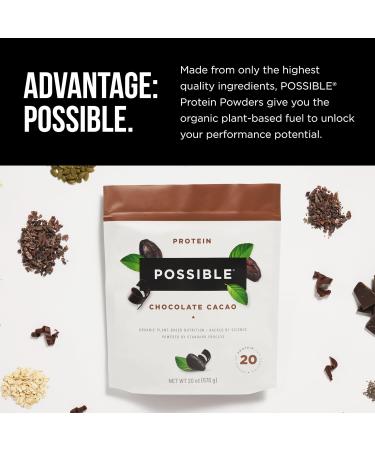 Protein Powder Chocolate Cacao - 20g of Vegan Plant-Based Protein Mix - Non-GMO Non-Dairy Gluten-Free - 3.5g of BCAAs - 9 Essential Amino Acids - 30-Day Supply - 2 Bag 30 Servings Chocolate Cacao 1.25 Pound (Pack of 2) - Buy Online on GoSupps.com