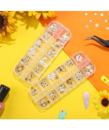 24 Grids 3D Sunflower Nail Stickers - Fall Sunflower & Glitter Designs for Nail Decorations - Buy Online on GoSupps.com