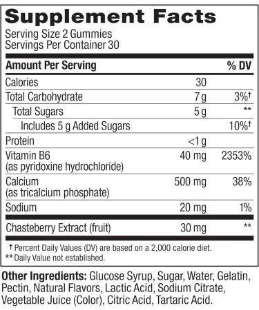 OLLY Period Hero Gummies PMS Support Supplement * Chasteberry Vitamin B6 Calcium Cran-Raspberry Flavor 30 Day Supply - 60 Count - Buy Online on GoSupps.com