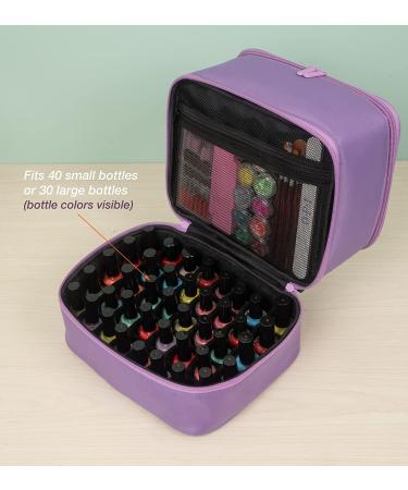 ButterFox Nail Polish Organizer Storage Case - Fits Nail UV Dryer Light and 30-40 Bottles - Nail Supplies Organizer (Royal Purple) - Buy Online on GoSupps.com
