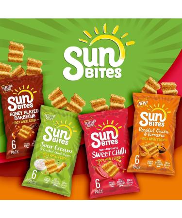 Walkers Sunbites Sour Cream & Black Pepper Multipack Crisps 6x25g | Suitable for vegetarians | Made with 100% wholegrains and 100% natural flavourings | High in Fibre - Buy Online on GoSupps.com