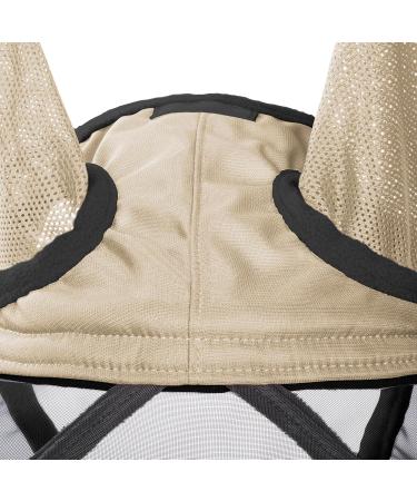 Harrison Howard Caremaster Pro Luminous Horse Fly Mask - Large Eye Space Long Nose Ears & UV Protection - Light Champagne - Buy Online on GoSupps.com