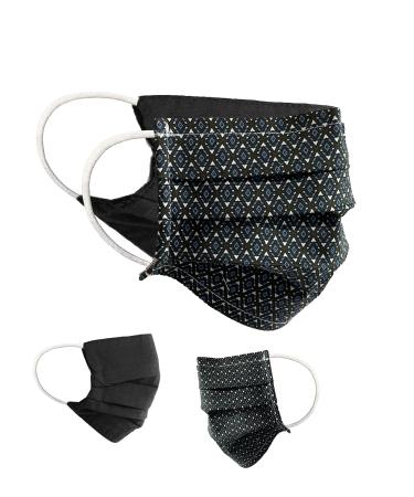 BAF Community Masks 2 via Pack Set Unisex makeshift mask Agible Mundschafts Mask and nose protection turning mask with motif cotton bci washable unit size black/white-4