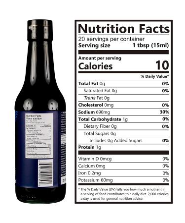 YUHO Organic Low Sodium Soy Sauce - 10.14 Fl.oz (300ml) - Dark Sweet Premium Salad Soy Sauce - Buy Online on GoSupps.com