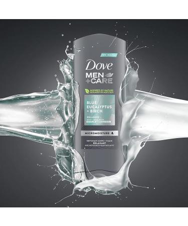 Dove Men+Care Body Wash for Dry Skin - Blue Eucalyptus & Birch, 18 oz (4 Count) | Nourishes & Washes Away Bacteria - Buy Online on GoSupps.com