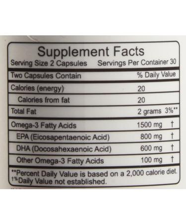 Health Nurture Fish Oil Omega-3 Maximum Strength 1500mg (800 EPA/600 Dha) Pharmaceutical Grade Fish Oil - Buy Online on GoSupps.com