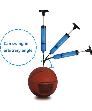 Skoloo Portable Hand Air Ball Pump Inflator Kit | Includes Needle, Nozzle, Extension Hose | For Soccer, Basketball, Football, Volleyball & More | Blue - Buy Online on GoSupps.com