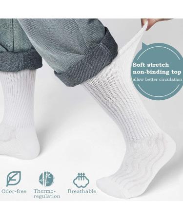 +MD Men's Bamboo Diabetic Crew Dress Socks 13-15 6 Pairs - Moisture Wicking & Non-Binding - Buy Online on GoSupps.com