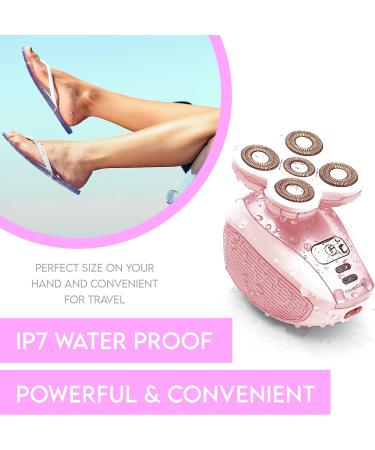 Meeteasy Electric Leg Shaver for Women - Rechargeable Painless Lady Razor for Legs, Face, Body - Cordless Bikini Trimmer in Pink - Buy Online on GoSupps.com