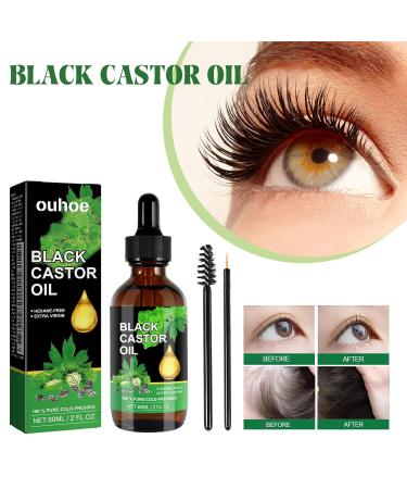 Organic Jamaican Black Castor Oil for Hair Growth | Thicker Eyelashes & Eyebrows | Cold Pressed & Unrefined 60ML - Aromatherapy Massage Oil - Buy Online on GoSupps.com