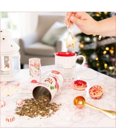 Pinky Up Peppermint Macaron Loose Leaf Herbal Tea - Caffeine Free, Low Calorie, Gluten Free - 2.1 oz Tin (25 Servings) - Buy Online on GoSupps.com