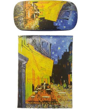 Buy Premium Vincent Van Gogh Caf Terrace at Night Oil Painting Eyeglass Case & Microfiber Cloth - Art-Inspired Accessories for Safe Eyewear - International Shipping Available - Buy Online on GoSupps.com