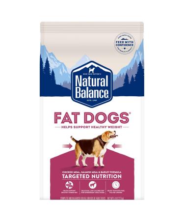 Natural Balance Fat Dogs | Low Calorie Chicken Meal, Salmon Meal, Garbanzo Beans, Peas & Oatmeal | Adult Low-Calorie Dry Dog Food for Overweight Dogs 5 Pound (Pack of 1)