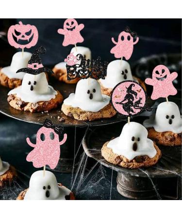 Gyufise 24Pcs Halloween Cupcake Toppers Pink Glitter Ghost Little Boo Cupcake Toppers Halloween Baby Shower Cupcake Toppers Food Picks for Pink Girl Halloween Birthday Baby Shower Party Supplies Style 14 - Buy Online on GoSupps.com