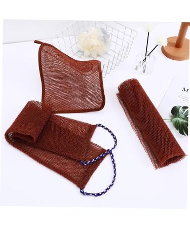 PLAFOPE 1 Set Bath Towel Exfoliating Washcloth African Net Cloth Body Scrubber Exfoliator Towels Brown Nylon - Buy Online on GoSupps.com
