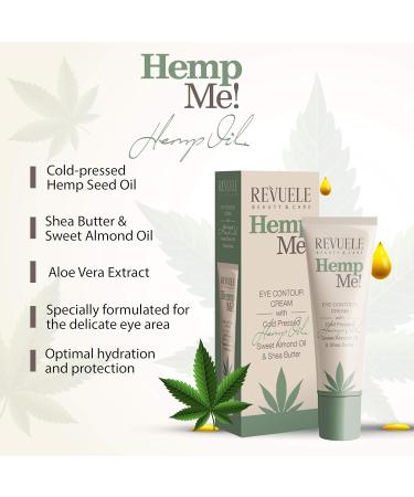 Revuele Hemp Me Bio Eye Contour Cream - 100% Natural Cold-Pressed Hemp Oil & Sweet Almond Oil Moisturizer 35ml - International Shipping Available - Buy Online on GoSupps.com