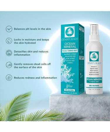  OZNaturals TOPJESS Witch Hazel And Vitamin C Facial Toner For Women and Men - Anti-Aging and Hydrating Toner For Face With Glycolic Acid and Hyaluronic Acid - 4 Fl Oz - Buy Online on GoSupps.com