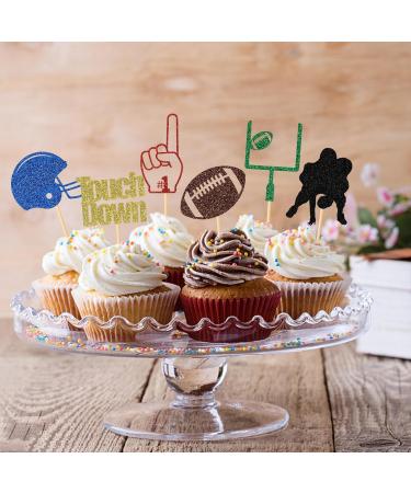 Festicreamy Super Bowl Football Cupcake Toppers - Perfect Football Party Decorations - Buy Online on GoSupps.com