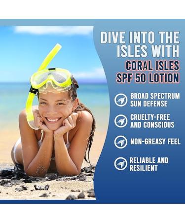 Sunscreen SPF 50 | Reef Safe  Octinoxate & Oxybenzone Free | Broad Spectrum UVAUVB | Water Resistant 80 Min | Fragrance Free - 6 Fl Oz - Buy Online on GoSupps.com