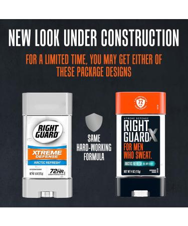 Right Guard Xtreme Defense Antiperspirant Deodorant Gel Arctic Refresh - 4oz (Pack of 4) & 16oz (Pack of 1) - Buy Online on GoSupps.com