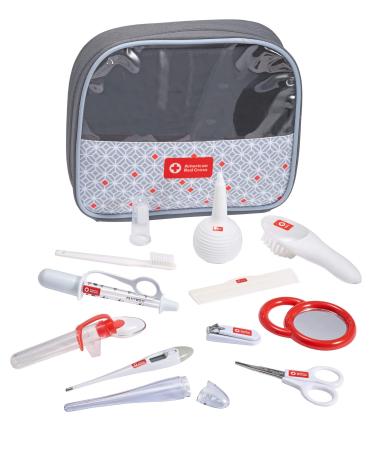 American Red Cross Deluxe Health and Grooming Kit| Infant and Baby Grooming | Infant and Baby Health | Thermometer, Medicine Dispenser, Comb, Brush, Nail Clippers and More with Convenient Tote Healthcare and Grooming Set